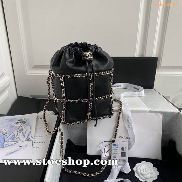 最高等級chanel 2020 AS2314羊皮抽繩水桶包chb13559