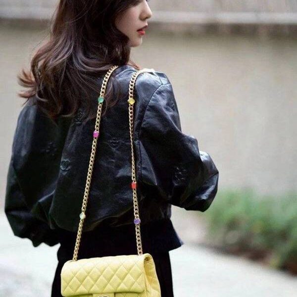 高仿精品批發chanel21早春寶石鏈條包AS2379爆款五彩寶石口蓋包chb13607
