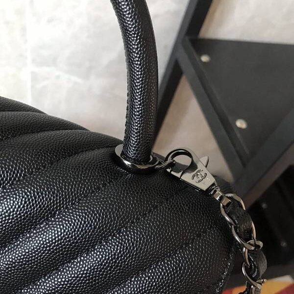 頂級1：1chanel 92991最新V格小球紋配與小球紋手柄單肩斜挎手提口蓋包chb13662
