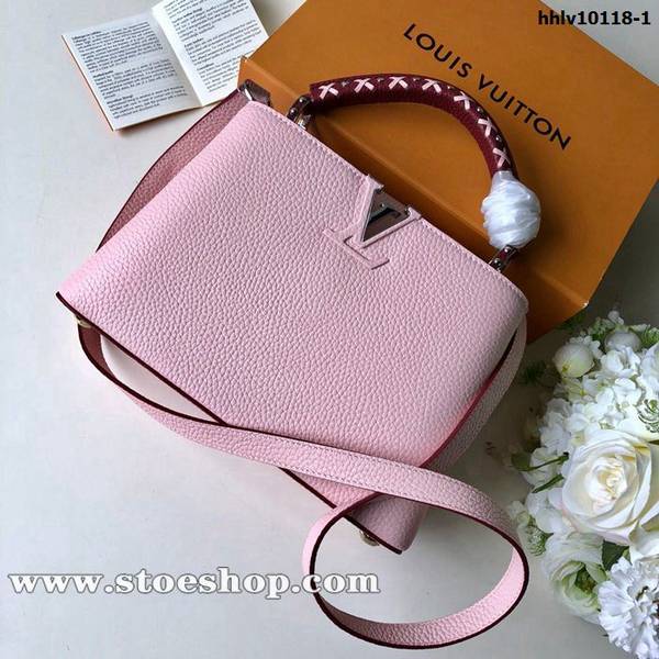頂級1：1原單新品M52387 Louis vuitton Capucines BB小號手袋進口荔枝紋牛皮hhlv10118