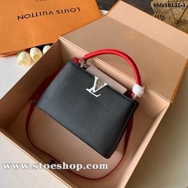 a貨原單M53678 Capucines手袋Taurillion牛皮進口荔枝紋牛皮hhlv10131