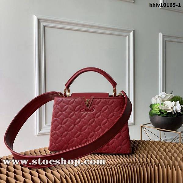 高仿M55366紅色Monogram Capucines BB手袋hhlv10165