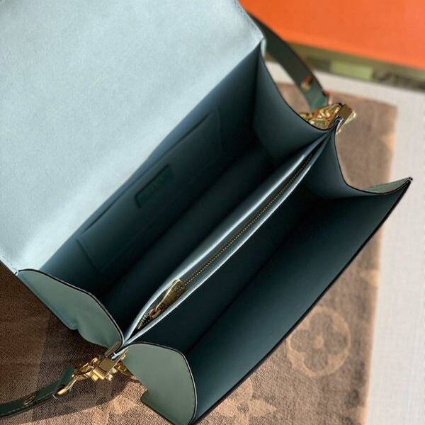 高仿精品批發原單M55735藍色大號Dauphine中號手袋取材lvgano皮革hhlv10366