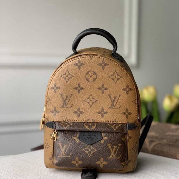 原單lvM44872 PALM SPRINGS 迷你雙肩包Monogram Reverse 帆布hhlv10453