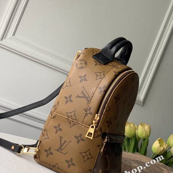 原單lvM44872 PALM SPRINGS 迷你雙肩包Monogram Reverse 帆布hhlv10453