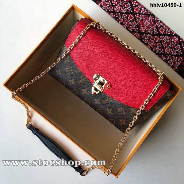 竭誠精品頂級原單 lv SAINT PLACIDE 鏈條斜挎包 M43713紅色hhlv10459
