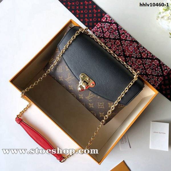 頂級高仿頂級原單 lv SAINT PLACIDE 鏈條斜挎包 M43714黑色hhlv10460
