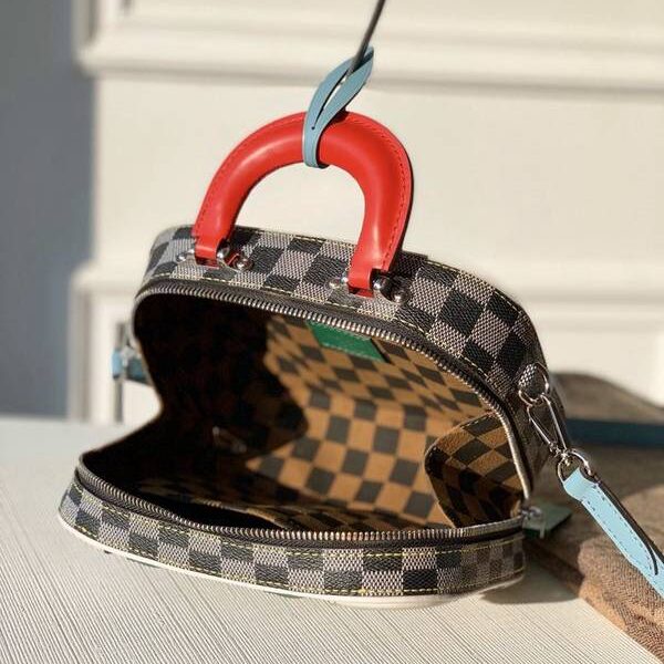 高仿精品推薦N40233 Nicolas Ghesquière 賦予經典 Damier 帆布小牛皮Valisette BB 手袋hhlv10482
