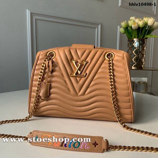 高仿原單M51978 杏色NEW WAVE TOTE 手袋柔軟小牛皮hhlv10498