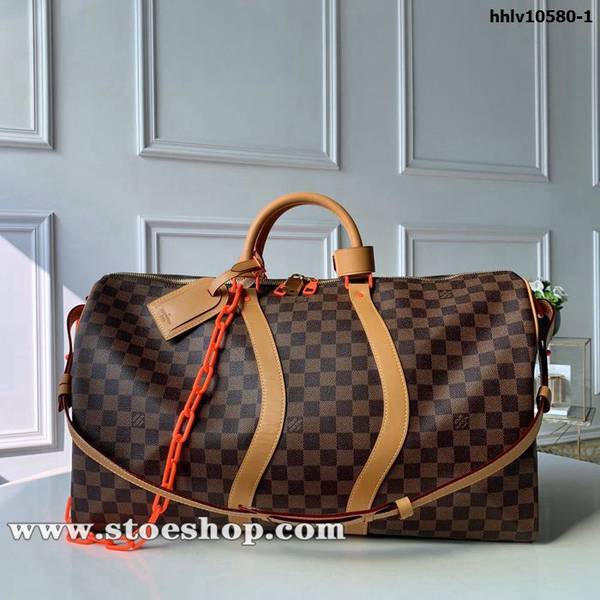 高仿包原單M44474 咖啡格KEEPALL 50 旅行袋(配肩帶)hhlv10580 1 高仿包原單M44474 咖啡格KEEPALL 50 旅行袋(配肩帶)hhlv10580