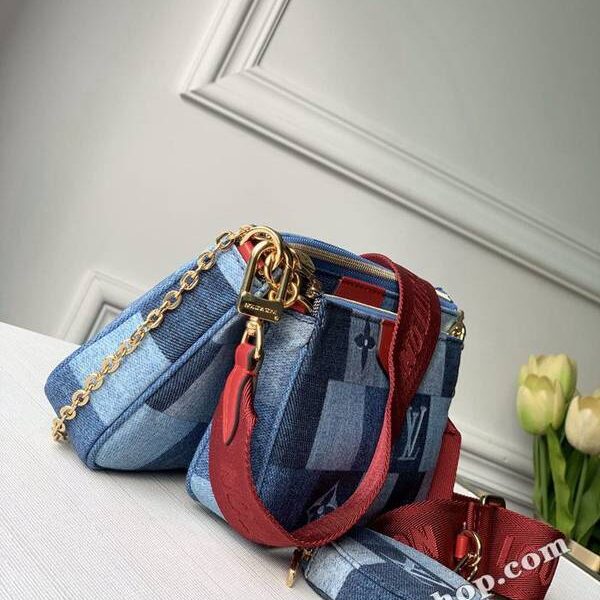 頂級原單lv 【MULTI POCHETTE ACCESSORIES 手袋】三件套藍格M44990 Multi Pochette Accessories 手袋hhlv10588