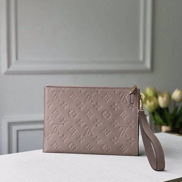 原單lvM68707卡其壓花手包Monogram Empreinte 皮革hhlv10876