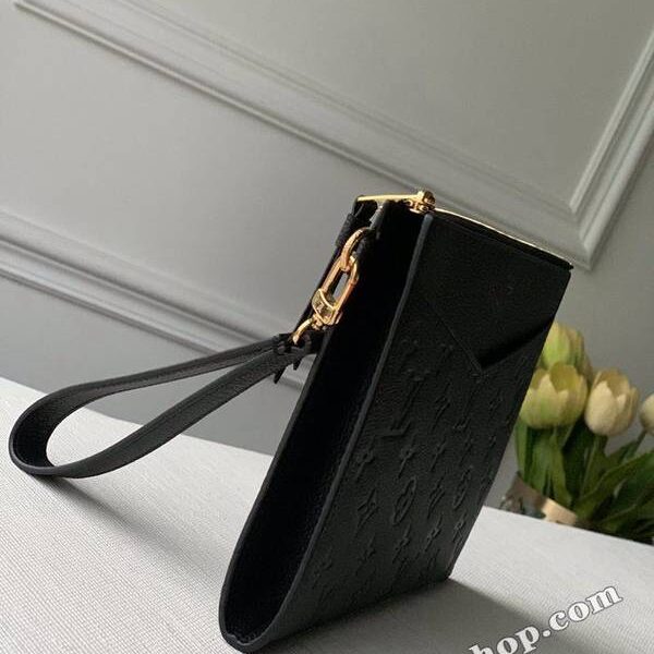 a貨原單M68705黑色壓花手包Monogram Empreinte 皮革hhlv10877