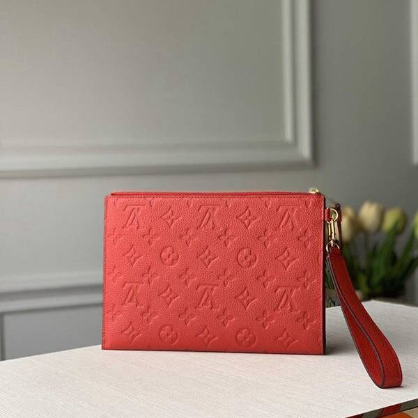 頂級1：1原單M68705紅色壓花手包 Monogram Empreinte 皮革hhlv10878