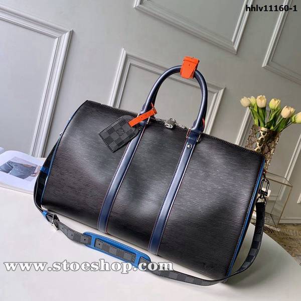 高仿精品推薦原単M51462 Keepall 45旅行袋Epi Patchwork系列海軍粒紋Epi皮革hhlv11160