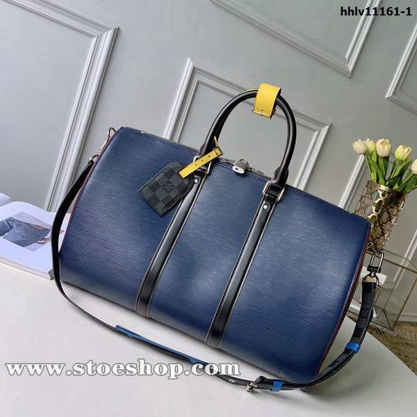高仿包包批發原単M55149 Keepall 45旅行袋Epi Patchwork系列海軍粒紋Epi皮革hhlv11161