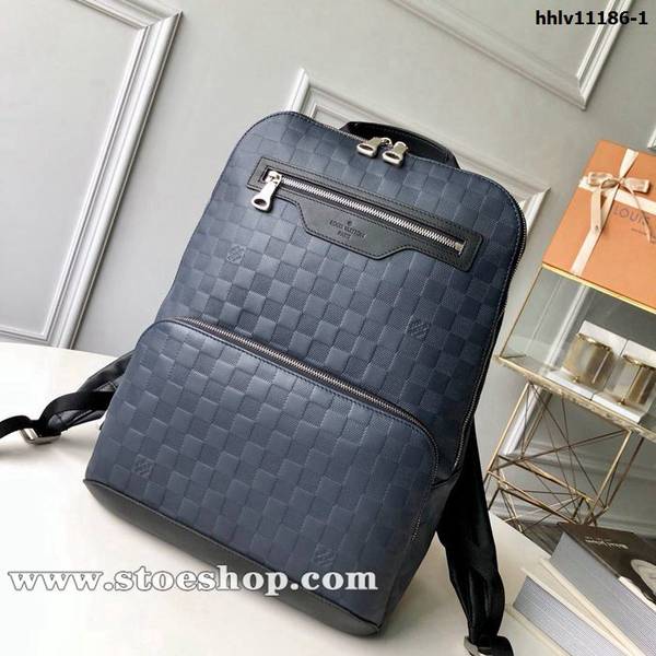 原單奢侈品頂級原單N41045 深蘭Avenue雙肩背Damier Infini皮革hhlv11186