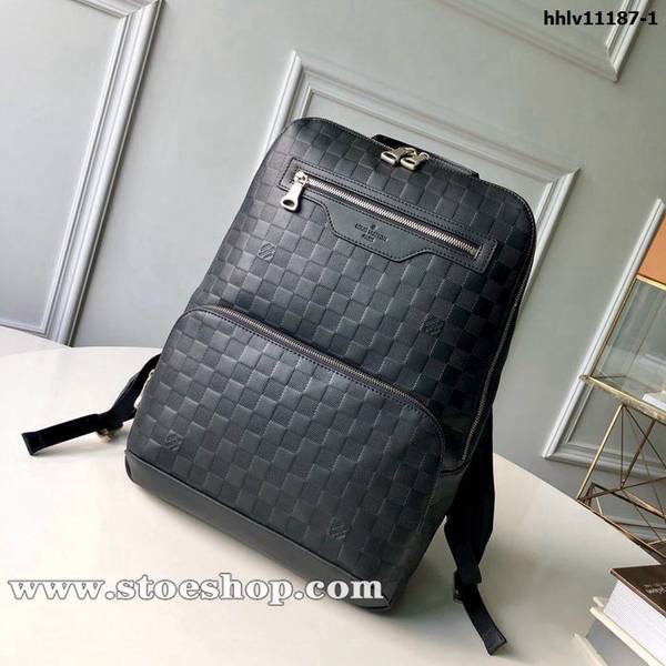 高仿名牌頂級原單N41043 黑色Avenue雙肩背Damier Infini皮革hhlv11187