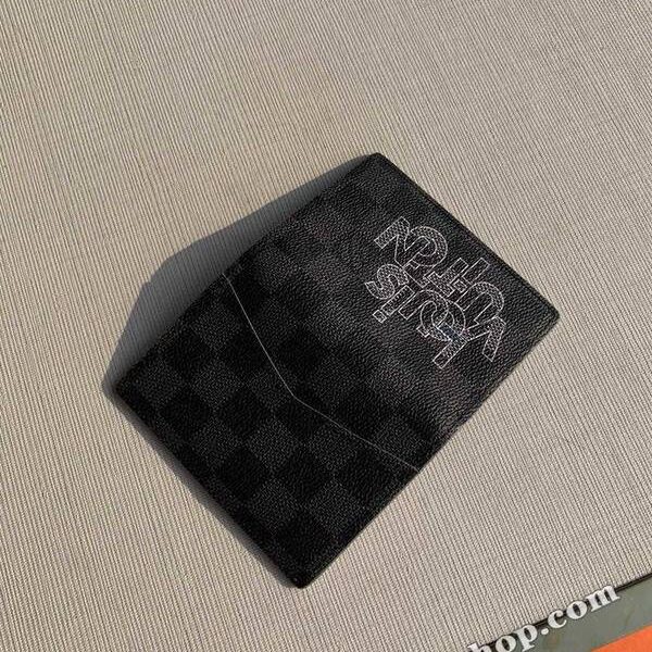 高仿精品推薦原單N60301灰格卡包口袋錢夾DamierGraphite塗層帆布hhlv11228