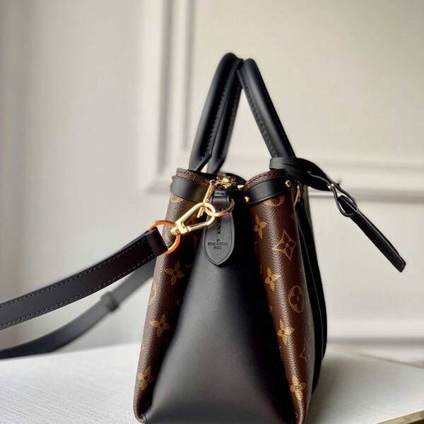 高仿包包批發原單OPEN HANDBAG 手袋 M44898黑小 大44817黑Open Handbag Monogram帆布hhlv11255