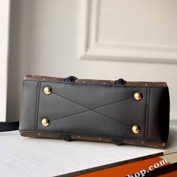 高仿包包批發原單OPEN HANDBAG 手袋 M44898黑小 大44817黑Open Handbag Monogram帆布hhlv11255