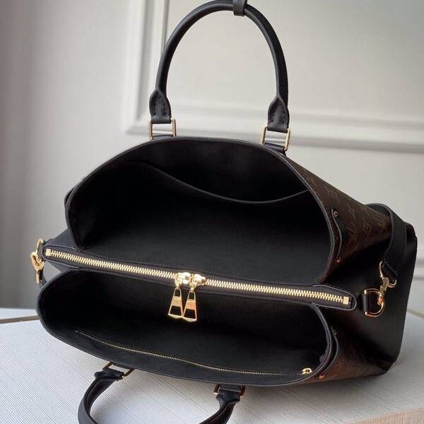 高仿精品批發原單OPEN HANDBAG 手袋 大44817 黑Open Handbag Monogram帆布hhlv11256