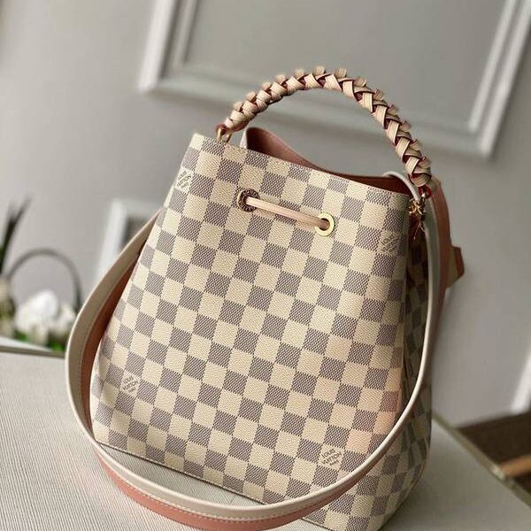頂級1：1原單N40344 白格編織手腕NéoNoé 手袋Damier Azur 帆布包hhlv11443