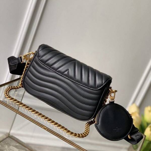 a貨原單新款M56461 黑色Multi Pochette New Wave手袋絎縫小牛皮hhlv11536