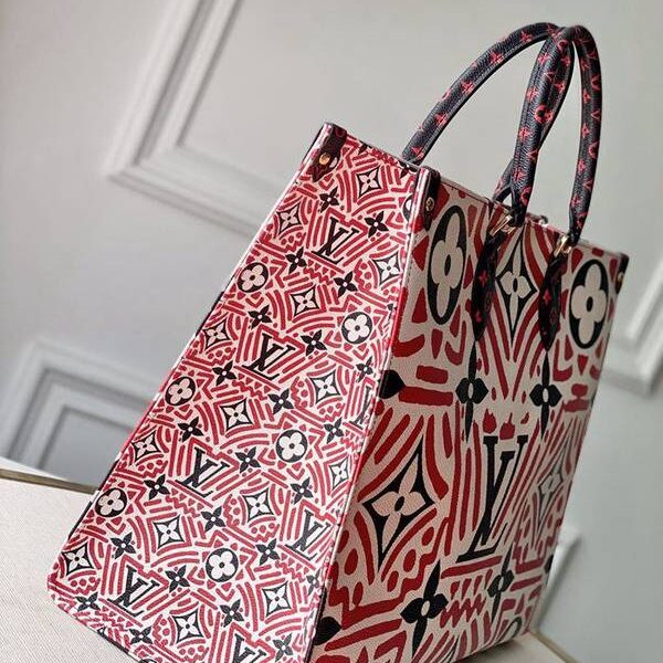 高仿包原單LOUIS VUITTON 春夏走秀ONTHEGO手袋M44576 紅私印hhlv11552