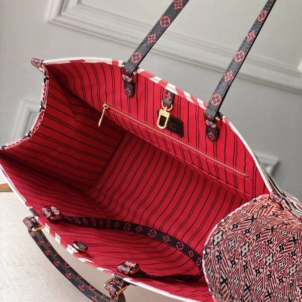 高仿包原單LOUIS VUITTON 春夏走秀ONTHEGO手袋M44576 紅私印hhlv11552