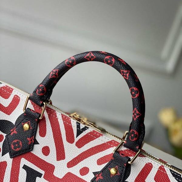 頂級1：1原單M44572 紅絲印SPEEDY BANDOULIèRE 30 手袋hhlv11556