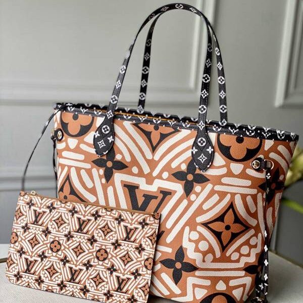 竭誠精品原單LOUIS VUITTON 春夏走秀ONTHEGO手袋M44676 棕色 Neverful 中號手袋hhlv11558