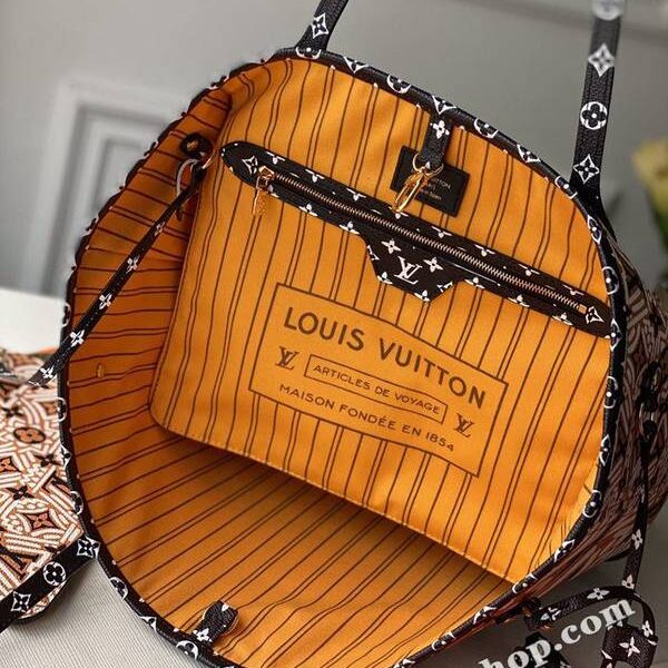 竭誠精品原單LOUIS VUITTON 春夏走秀ONTHEGO手袋M44676 棕色 Neverful 中號手袋hhlv11558
