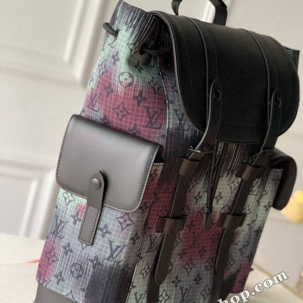 LV雙肩包迷彩多功能Christopher