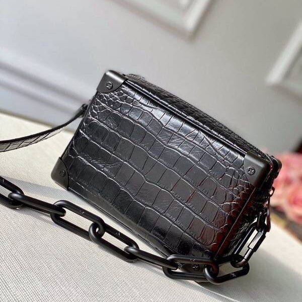 頂級高仿原單新款M57702鱷魚紋MINI SOFT TRUNK 手袋Monogram印花hhlv11590