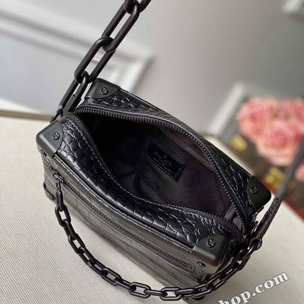 頂級高仿原單新款M57702鱷魚紋MINI SOFT TRUNK 手袋Monogram印花hhlv11590