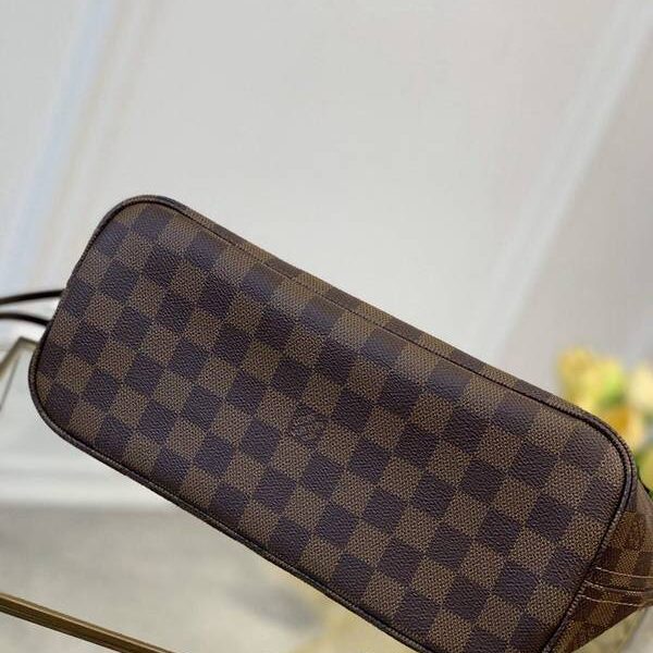 高仿名牌包原單NEVERFULL 小號購物袋N41359紅裏Damier Azur 帆布hhlv11593