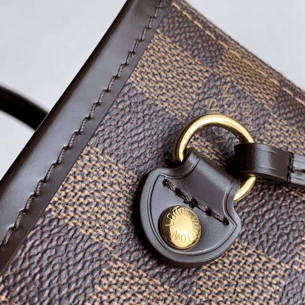 高仿名牌包原單NEVERFULL 小號購物袋N41359紅裏Damier Azur 帆布hhlv11593