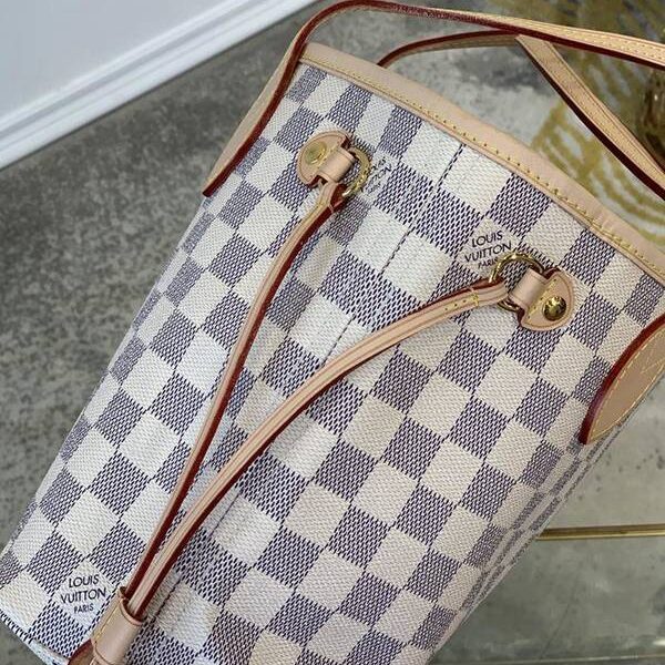 高仿精品批發原單 NEVERFULL 小號購物袋N41362杏裏 Damier Azur 帆布hhlv11595 11 高仿精品批發原單 NEVERFULL 小號購物袋N41362杏裏 Damier Azur 帆布hhlv11595
