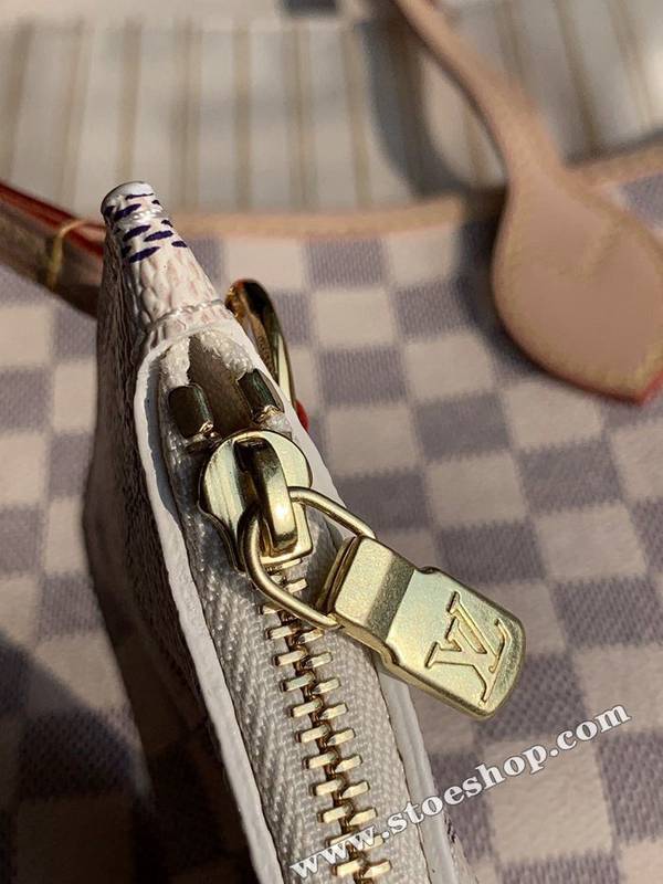 高仿精品批發原單 NEVERFULL 小號購物袋N41362杏裏 Damier Azur 帆布hhlv11595 5 高仿精品批發原單 NEVERFULL 小號購物袋N41362杏裏 Damier Azur 帆布hhlv11595