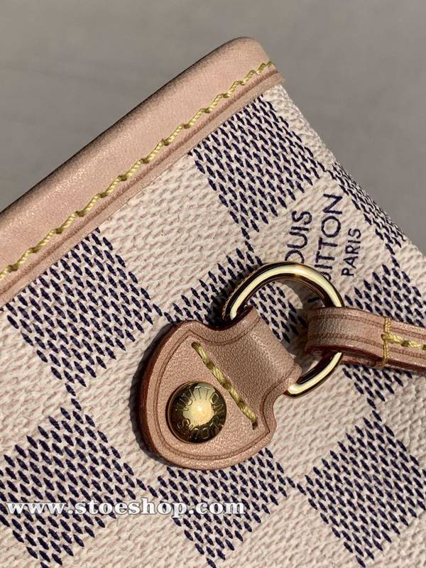 高仿精品批發原單 NEVERFULL 小號購物袋N41362杏裏 Damier Azur 帆布hhlv11595 7 高仿精品批發原單 NEVERFULL 小號購物袋N41362杏裏 Damier Azur 帆布hhlv11595
