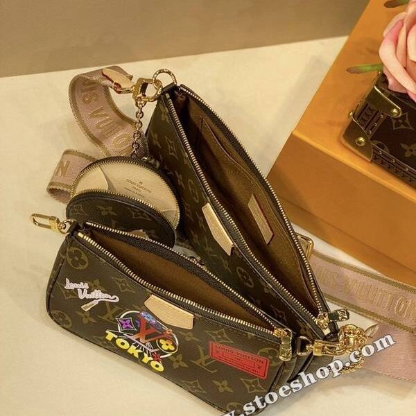 高仿包包原單M44840絲印Favorite三件套手袋Monogram帆布hhlv11617