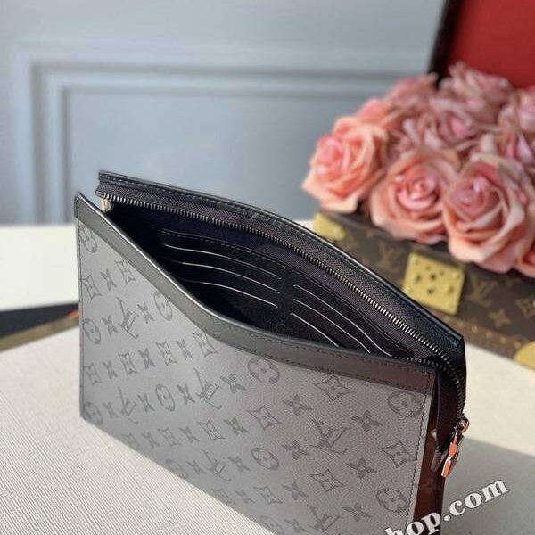 高仿奢侈品原單M69535 Pochette Voyage 中號手拿包Monogram Eclipse 帆布和 Monogram Eclipse Reverse 帆布hhlv11632