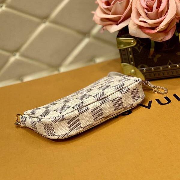 頂級原單lv小手袋 n58010白格MINI POCHETTE ACCESSORIES小提包hhlv11641