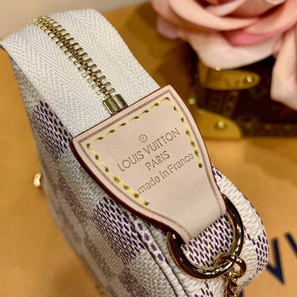 頂級原單lv小手袋 n58010白格MINI POCHETTE ACCESSORIES小提包hhlv11641