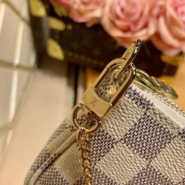 頂級原單lv小手袋 n58010白格MINI POCHETTE ACCESSORIES小提包hhlv11641