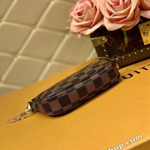 高仿包台灣lv小手袋M58009咖啡格MINI POCHETTE ACCESSORIES小提包hhlv11642