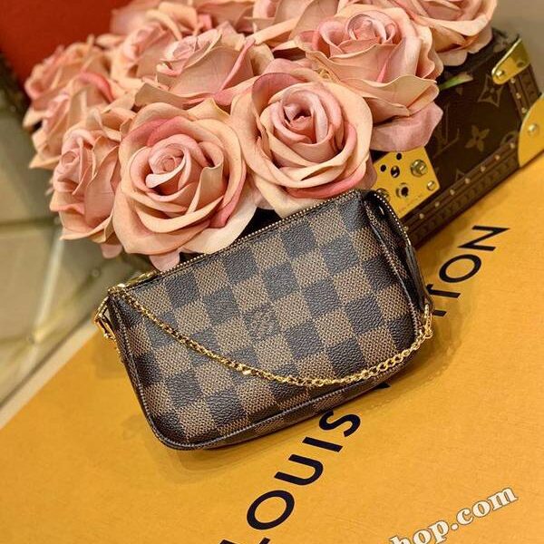 高仿包台灣lv小手袋M58009咖啡格MINI POCHETTE ACCESSORIES小提包hhlv11642
