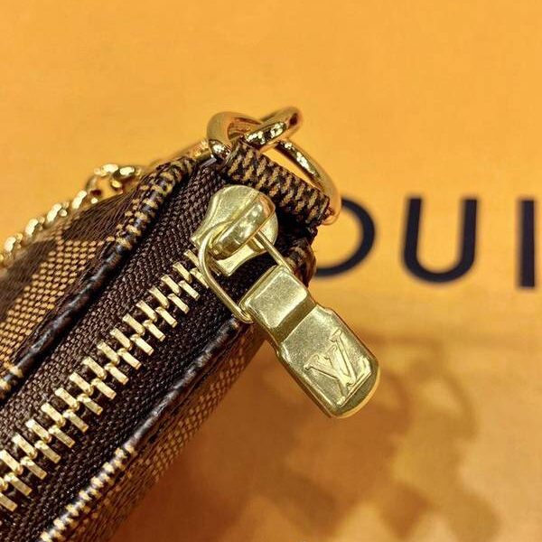 高仿包台灣lv小手袋M58009咖啡格MINI POCHETTE ACCESSORIES小提包hhlv11642