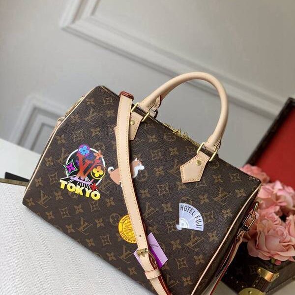A貨1：1頂級原單 M41112絲印 Damier Ebène 帆布Speedy30hhlv11645